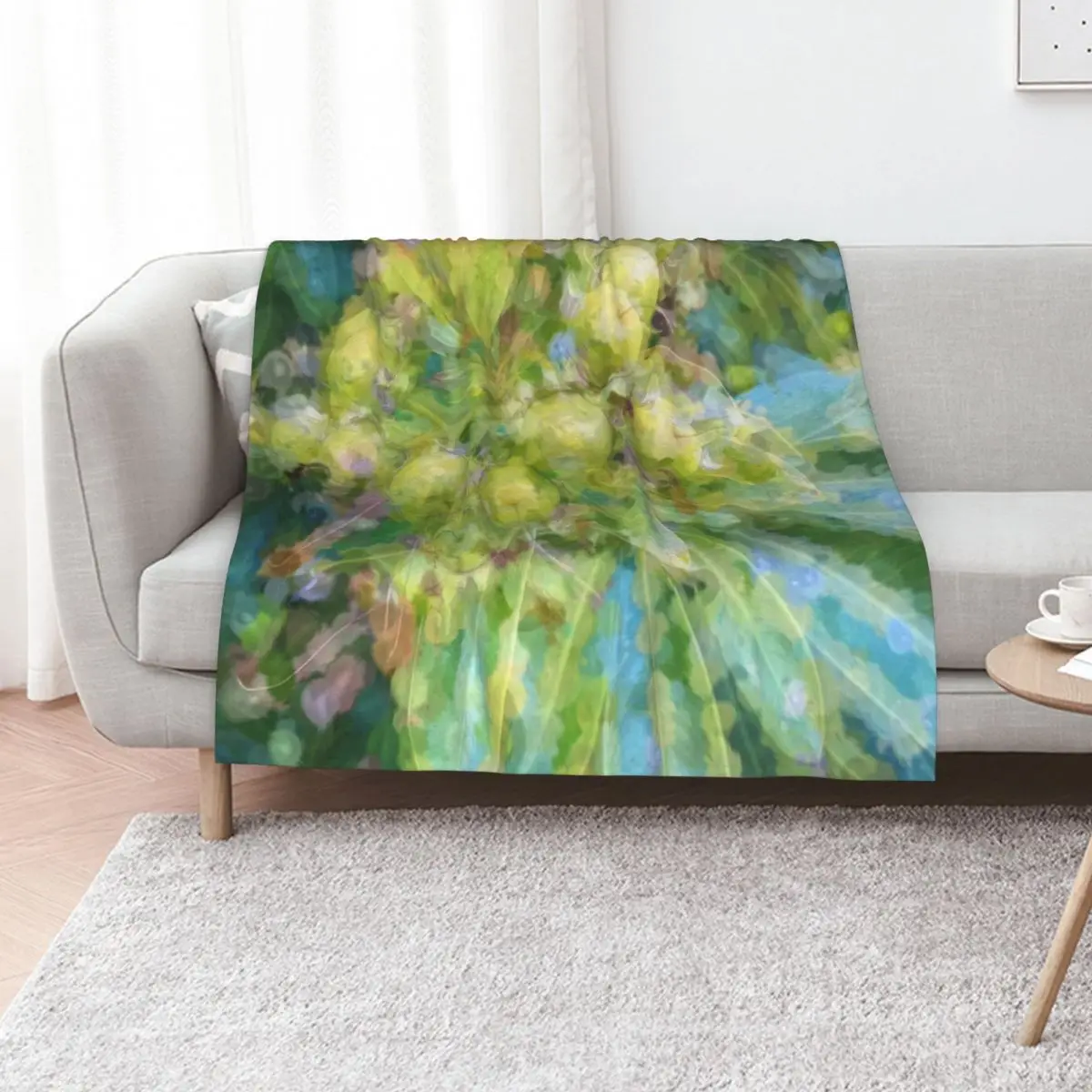 Leaf01 Manta multiusos decoración navideña Flanas Mantas grandes y suaves