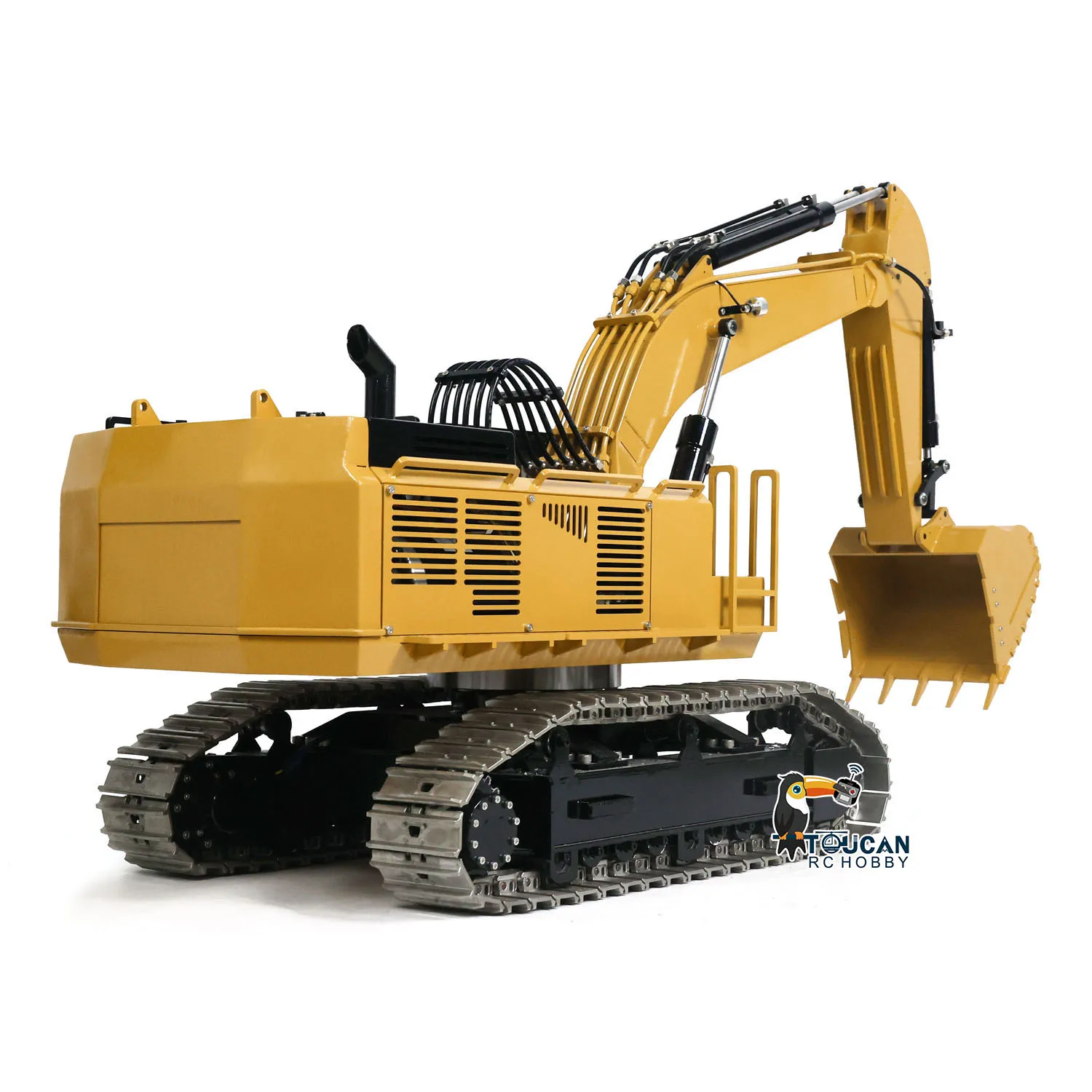 Ulepszona koparka hydrauliczna 1:8 RC 385CF 150KG Heavy Duty sterowanie radiowe koparka DIY Model dla dorosłych prezent THZH1841