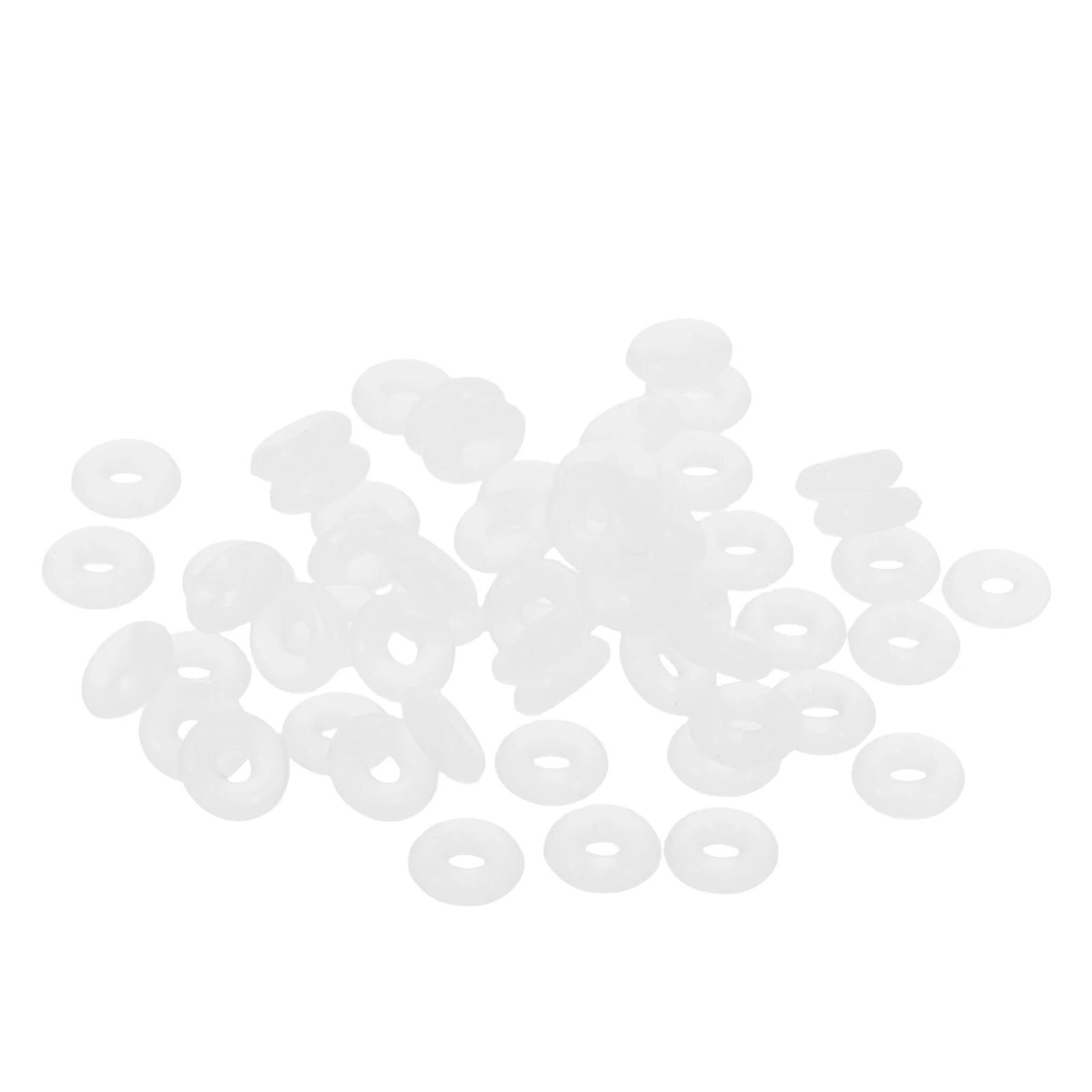 

100 pcs Rubber Ring Beads Stopper Spacer Alluvial Gold White Antiskid Waterproof Heat Resistant Jewelry Bracelets Accessories