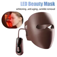 4D Silicone Face LED Mask 7 Colors Red Light Therapy Face Photon Light Skin Rejuvenation Anti Wrinkle Anti Acne Facial Beauty
