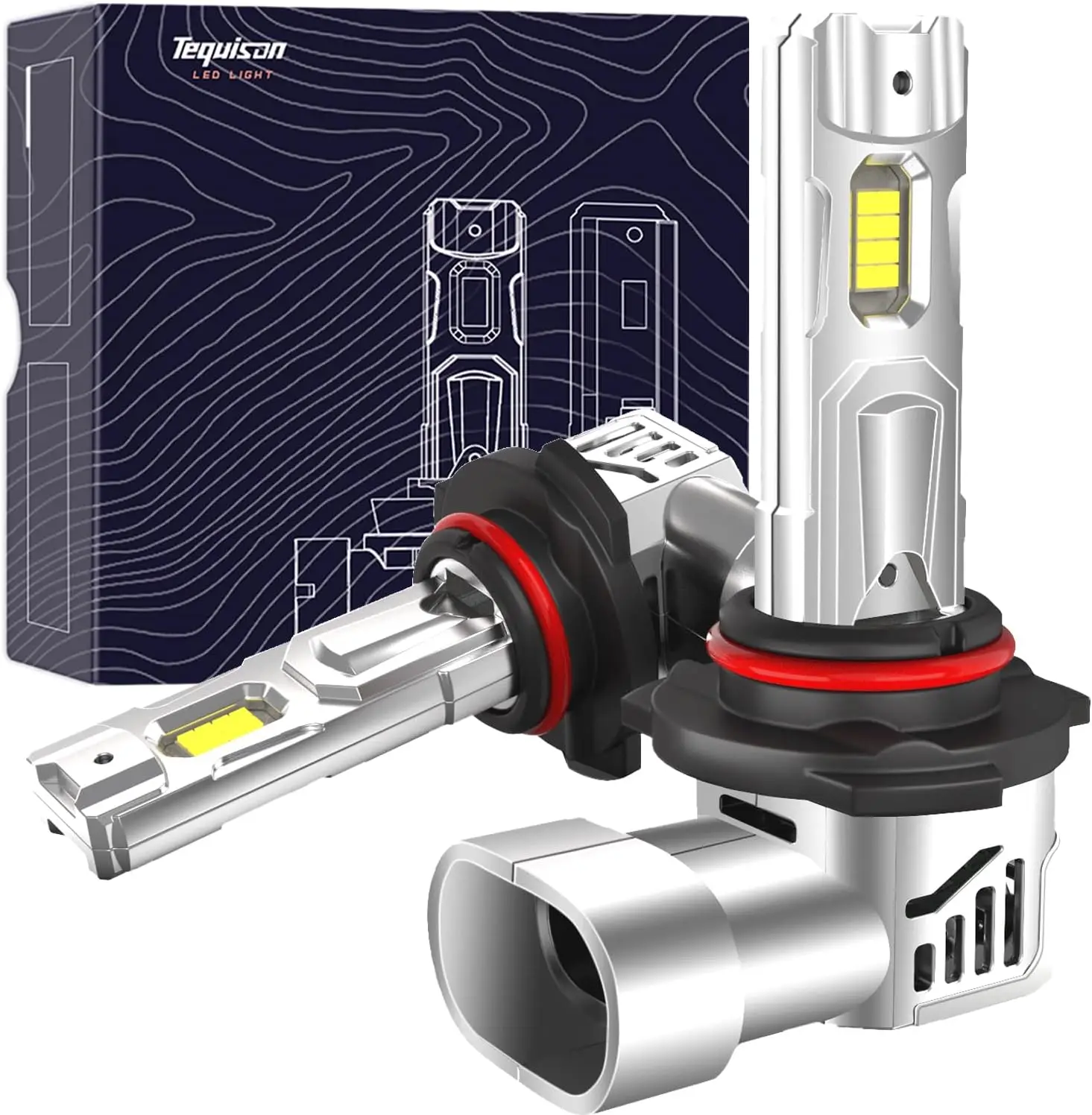 

9005/HB3 Bulbs, 50000LM Ultra Brighter 6500K Cool White with 14000RPM Cooling Fan, Plug and Play, Fog Lights, Pack of 2