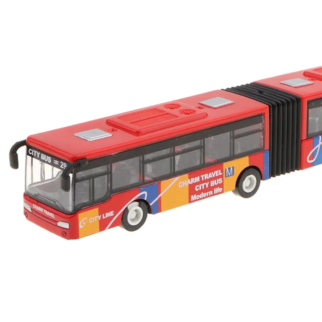 1:64 Alloy City Bus Diecast Model Pull Back Kolekcje zabawek dla dzieci