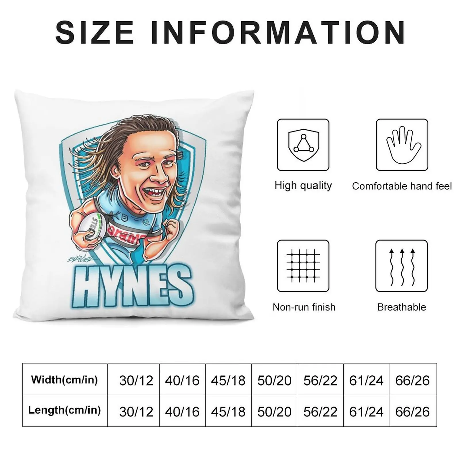 Nicho Hynes cartoon - Cronulla - NRL Throw Pillow Sofa Pillow Cover Luxury Cushion Cover Sofa Covers pillow