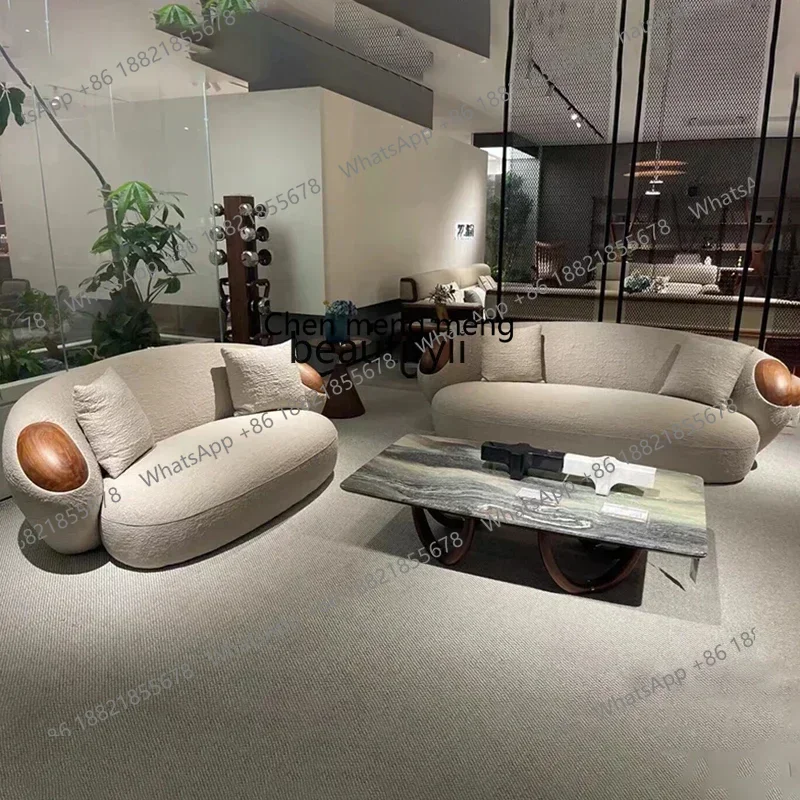 

2003 living room designer sofa small apartment straight row sofa creative fabric sofa