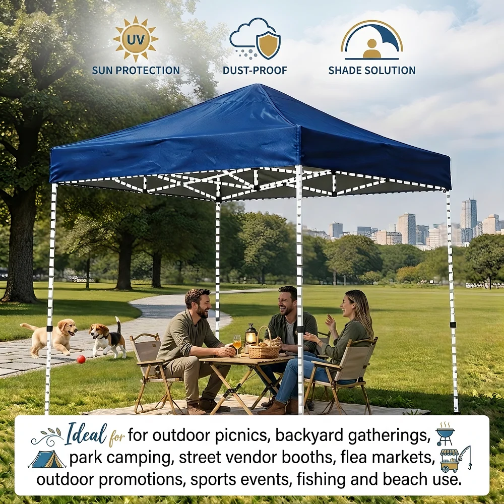 A Single Outdoor Hollow Klein Blue Canopy Cloth, Suitable for 10Ft*10Ft Four-Corner Tents, Provides Sunshade, Sun Protection, and Uv Protection