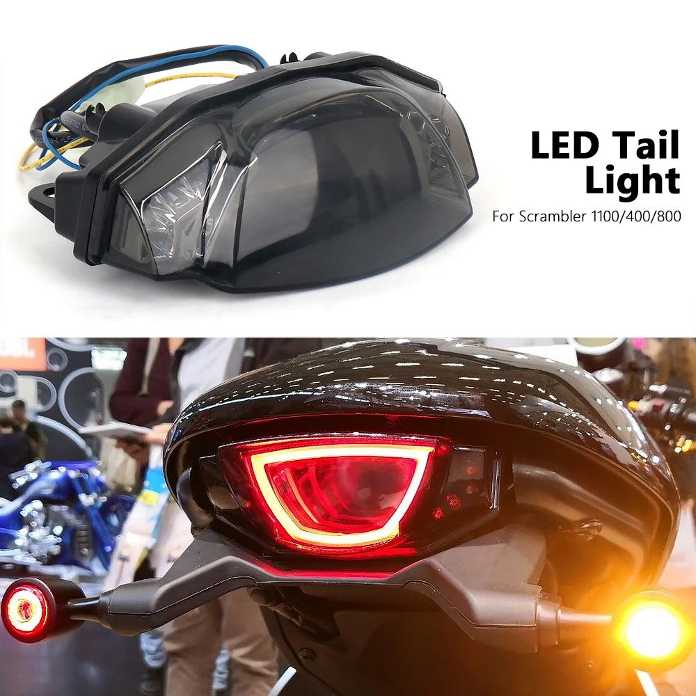 

New Motorcycle Accessories Turn Signals Rear LED Brake Tail Light For Ducati Scrambler 400 800 SCRAMBLER 1100