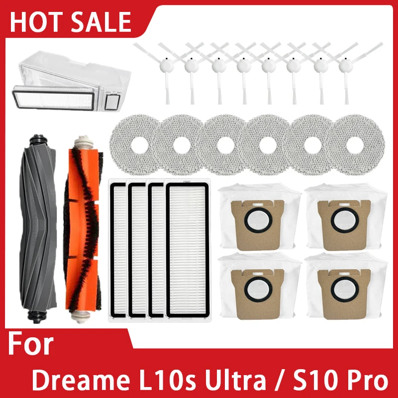 For Dreame L10s Ultra / S10 Pro Accessories XIAOMI Mijia Omni 1S B101CN Robot X10+ Robot Vacuum Main Side Brush Filter Mop parts