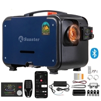 8KW Diesel Air Heater 12V&24V&220V Ultra Quiet Night Heater With Bluetooth App,Ventilation Mode For Home Truck Factory Tent