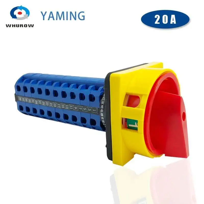 

Кулачковый переключатель LW26GS-20/10 Навесной замок Монтаж на панели Мощность Поворотный переключатель 40 клемм Винты ВКЛ-ВЫКЛ 2P Серебряный контакт