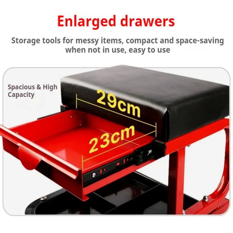 

Round Universal Wheel Sitting Stool for Beauty Care and Maintenance Polishing Stool Multi-functional Car Repair Work Stool
