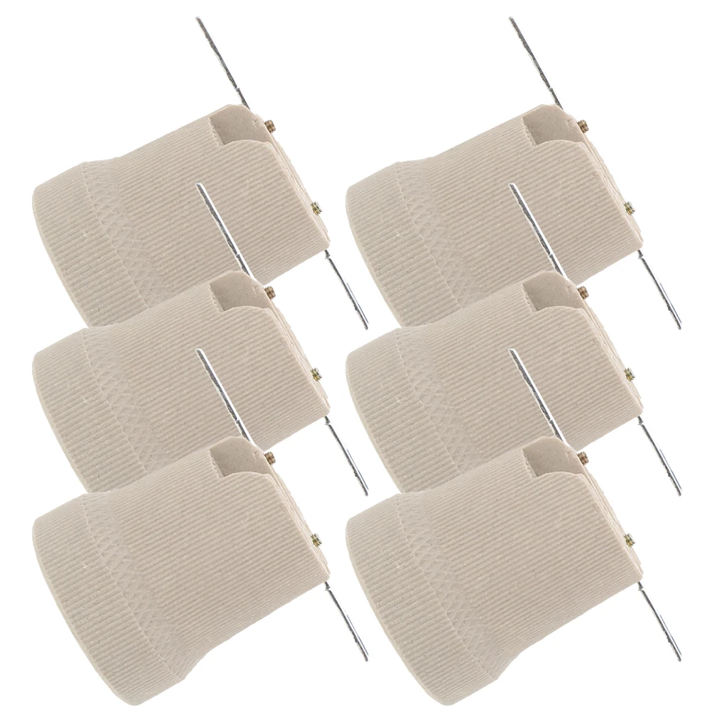 

6pcs Ceramic Lamp Holder E27 Socket Replacement Candelabra Light Bulb Base Screw Threaded Fits Kitchen Bedroom Garage