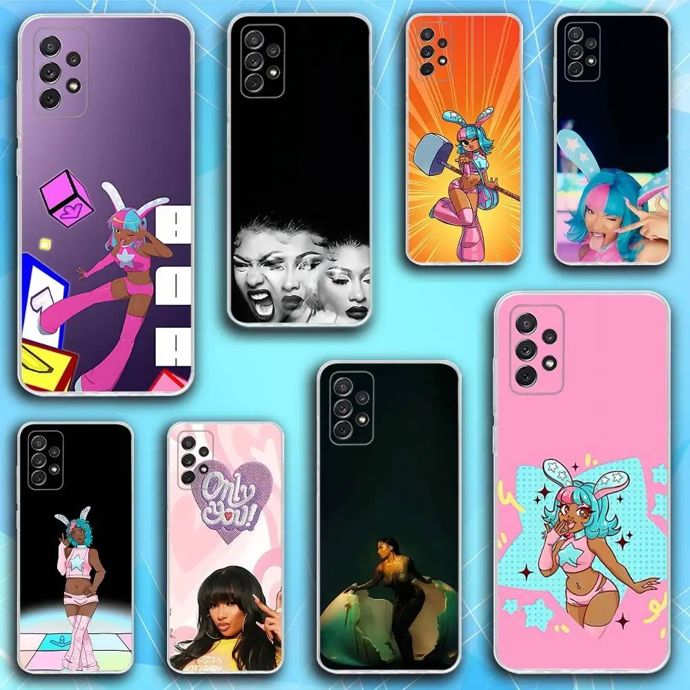 

M-Megan BOA Thee Singer Phone Case For Samsung S30,23,21,22,20, FE lite,S10,9,8,7 PIus Note20ultra Soft Transparent