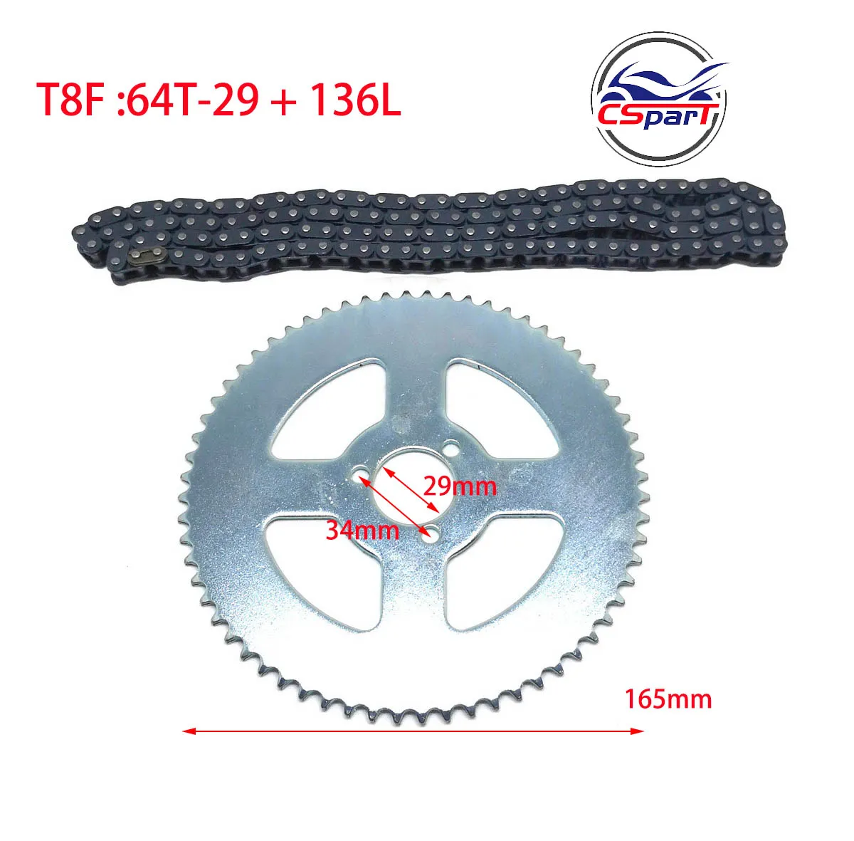 47 55 64 65 68 70 72 74 78 80 89 92 Tooth 25H 26MM 29MM 35MM 54MM Rear Sprocket Mini Moto ATV Quad  Pit Pocket 47CC 49CC
