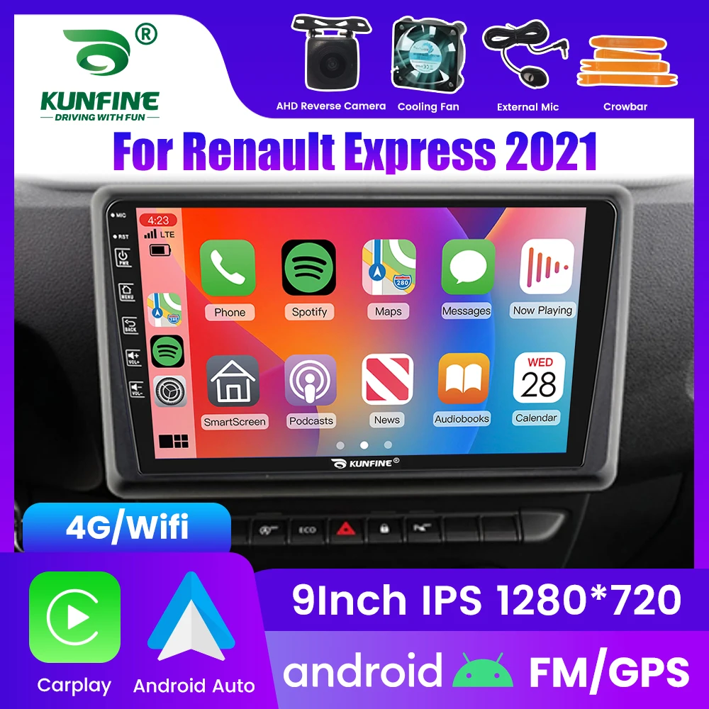 2Din Android Car Radio For Renault Express 2021 Video Player GPS Navigation Stereo Audio Head Unit Carplay 4G Wifi