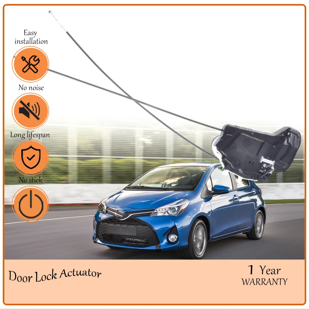 Heavy-Duty Rear left Right Door Lock Latch 2 Pins Compatible With European Toyota Yaris 1.3 16V 2015 OEM 690600D310 690500D310