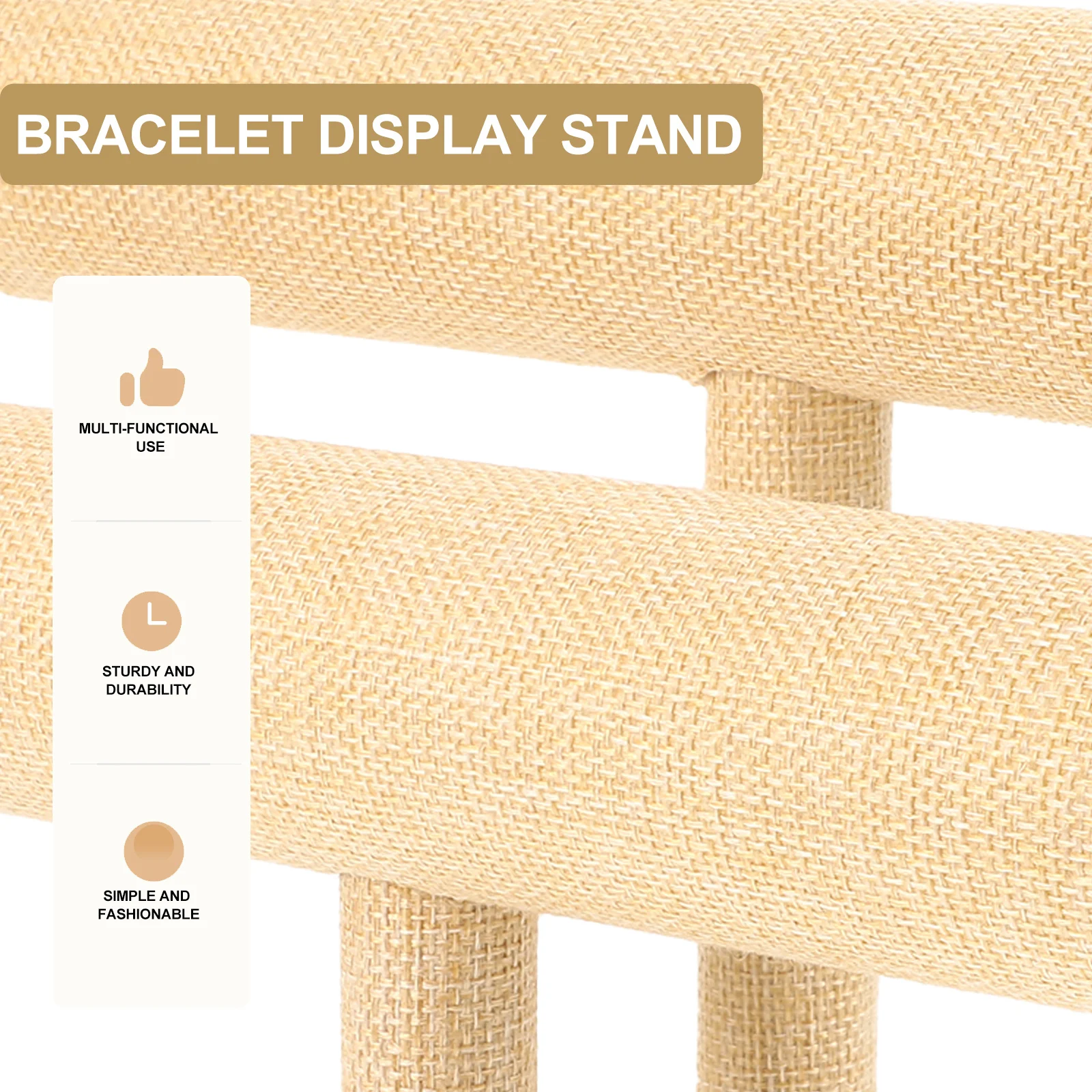 

Bracelets Display Stand 2 Tiers Headband Display Holder Lightweight Jewelry Organizer Rustic Style Decorative Bracelet Storage