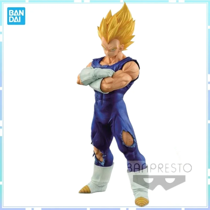 Bandai Original Banpresto Anime Dragon Ball Z Grandista Resolution of Soldiers Vegeta PVC Action Figure Model Collection Toys