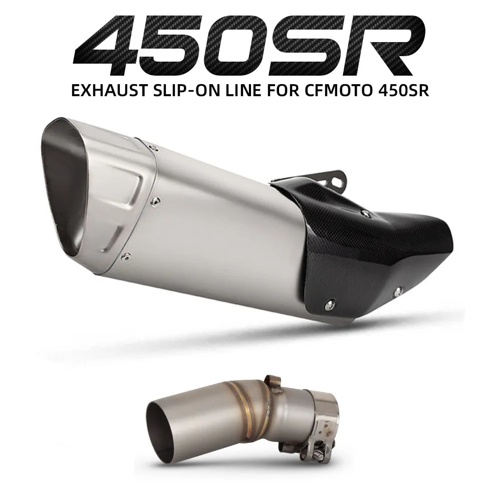 450NK Exhaust Muffler For CFMOTO 450SR 450SS 450 NK/SR/SS 2022-2026 Motorcycle Slip on Line Exhausts Pipe Street Bike Tail Tube
