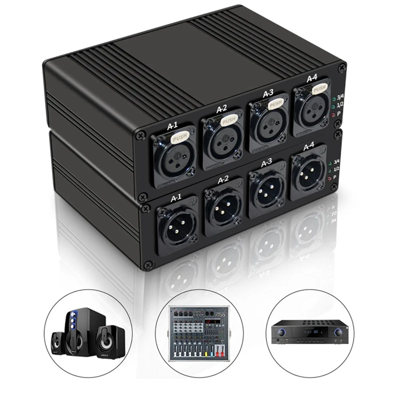 4 Channels XLR Audio Fiber Optical Extender Via SC Fiber Optical Up To 20Km XLR Balanced Extender Audio