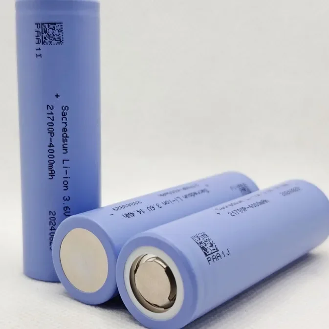 4Pcs 10C Discharge Rate 21700 Electric Wrench Power Tool Battery 4000mAh 21700 Lithium-ion Battery High Rate Lithium Battery