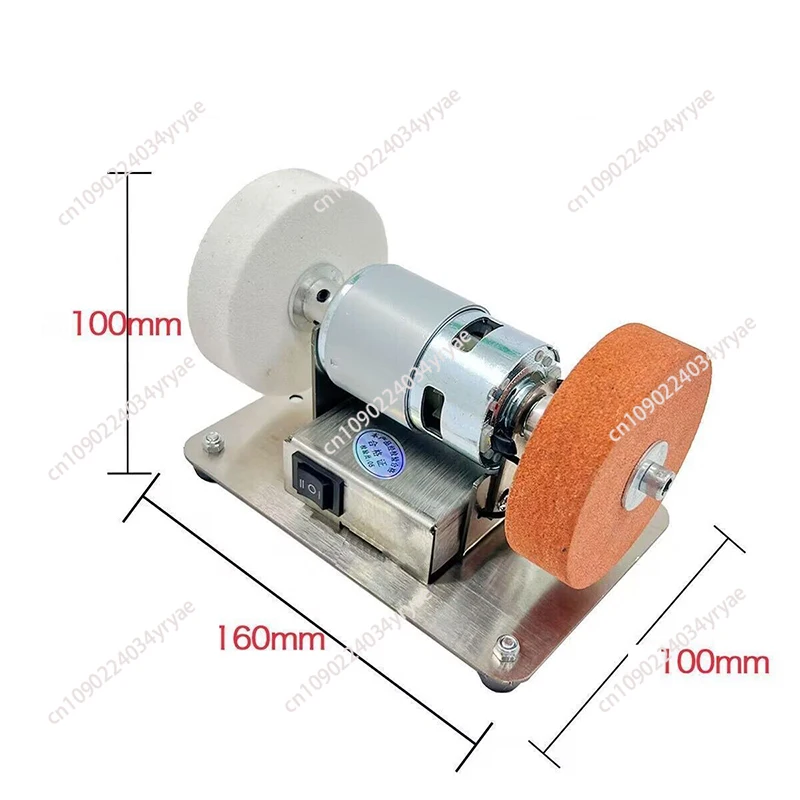 Small Double Grinder Machine Artifact Table Grinder Motor Micro Polishing Electric Grinding Wheel Grindig Stone