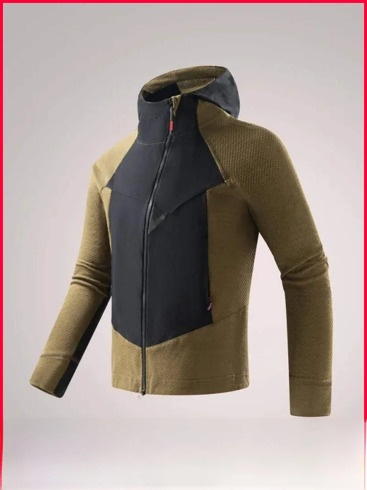 

High-End Outdoor Asymmetric Design Couple Sle Autumn Winter New Men's Hooded Long Sve Jaet Youth Trend Polyester Spandex
