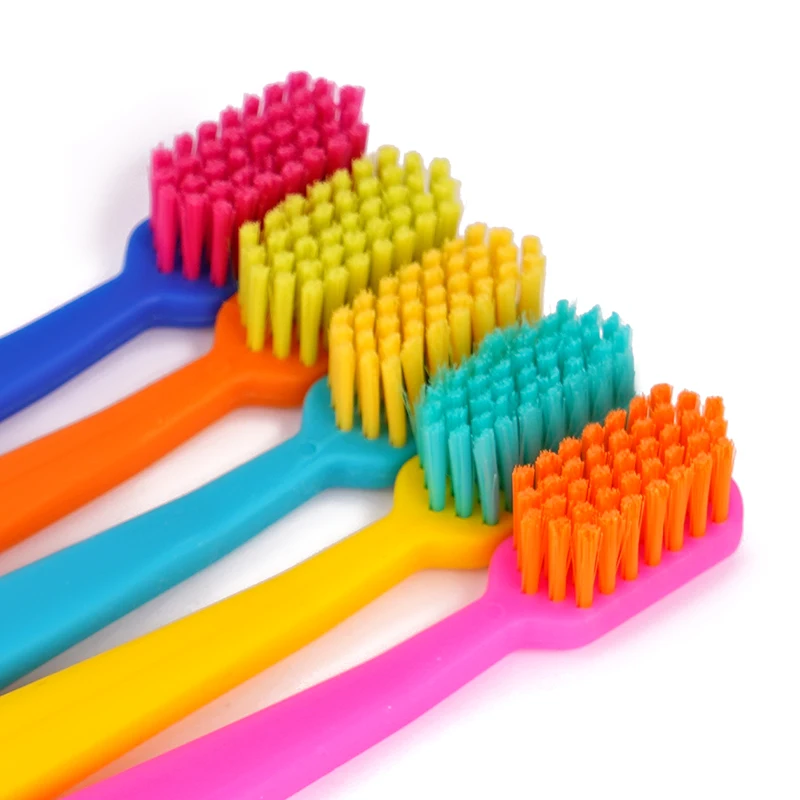 10Pcs Ultra-fine Soft Hair Toothbrush Portable Travel Men Women Adult Tooth Brush Deep Cleaning Oral Care Supplies ﻿ ﻿
