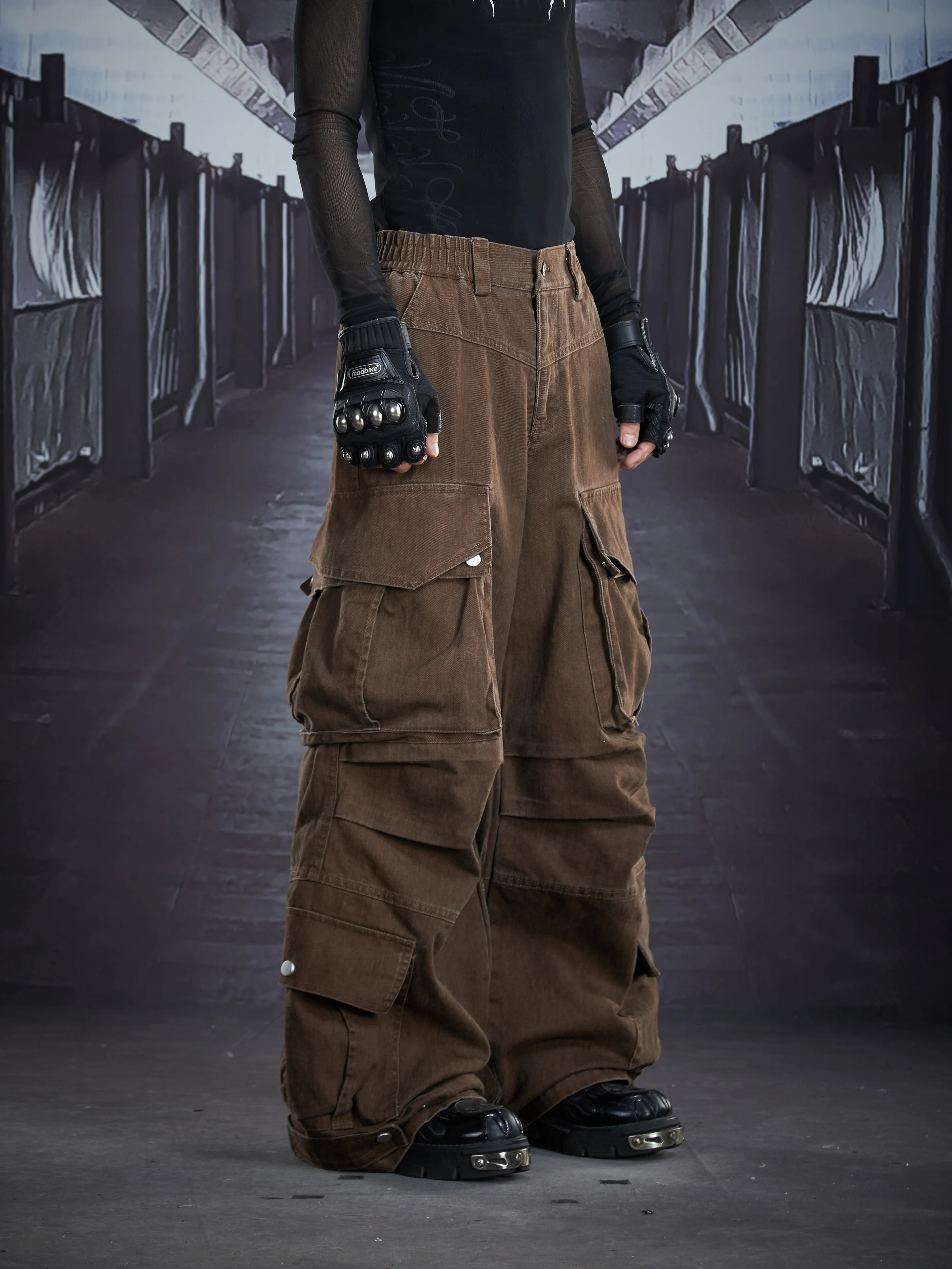 Special-Interest Design New Heavy Industry American Casual Street Deconstruction Stitching Multi-Pocket Cargo Pants