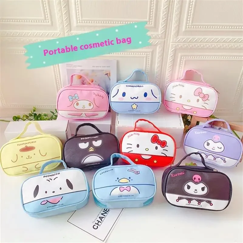 

Сумка Sanrio Hello Kitty с героями мультфильмов, косметичка для девочек, дорожная портативная сумка для хранения нижнего белья, водонепроницаемая сумка для туалетных принадлежностей большой емкости