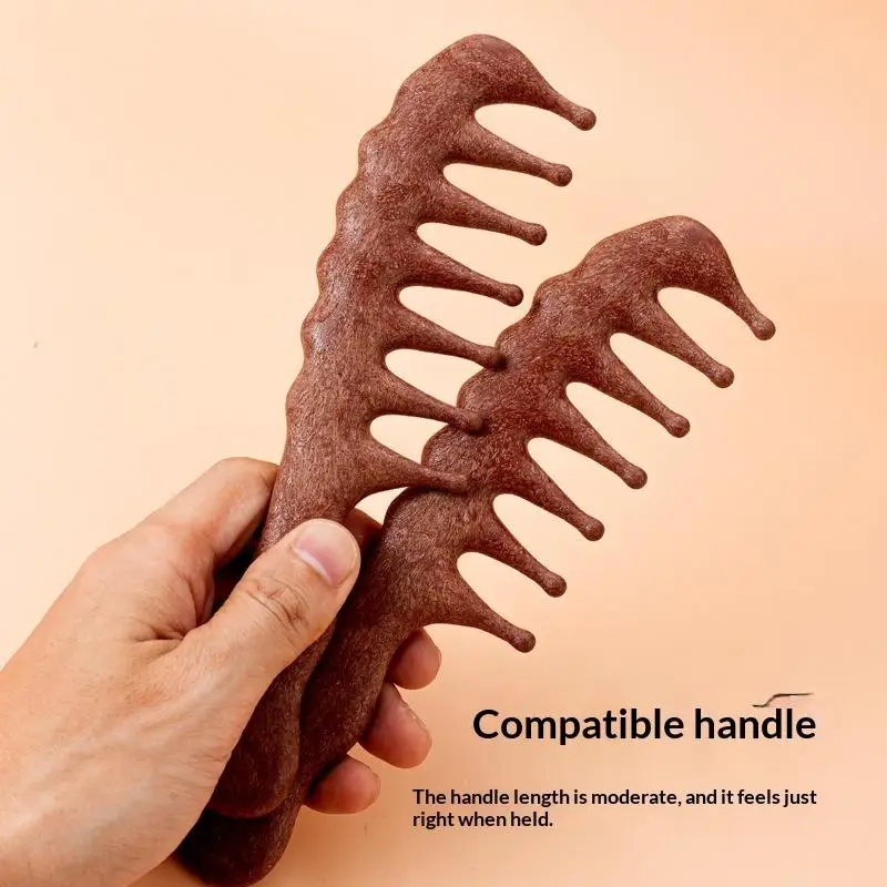 

1 шт., расческа с широкими зубьями, пластиковая расческа для волос из искусственного дерева, массажер, длинная расческа с широкими зубьями, уход за волосами, бытовой подарок