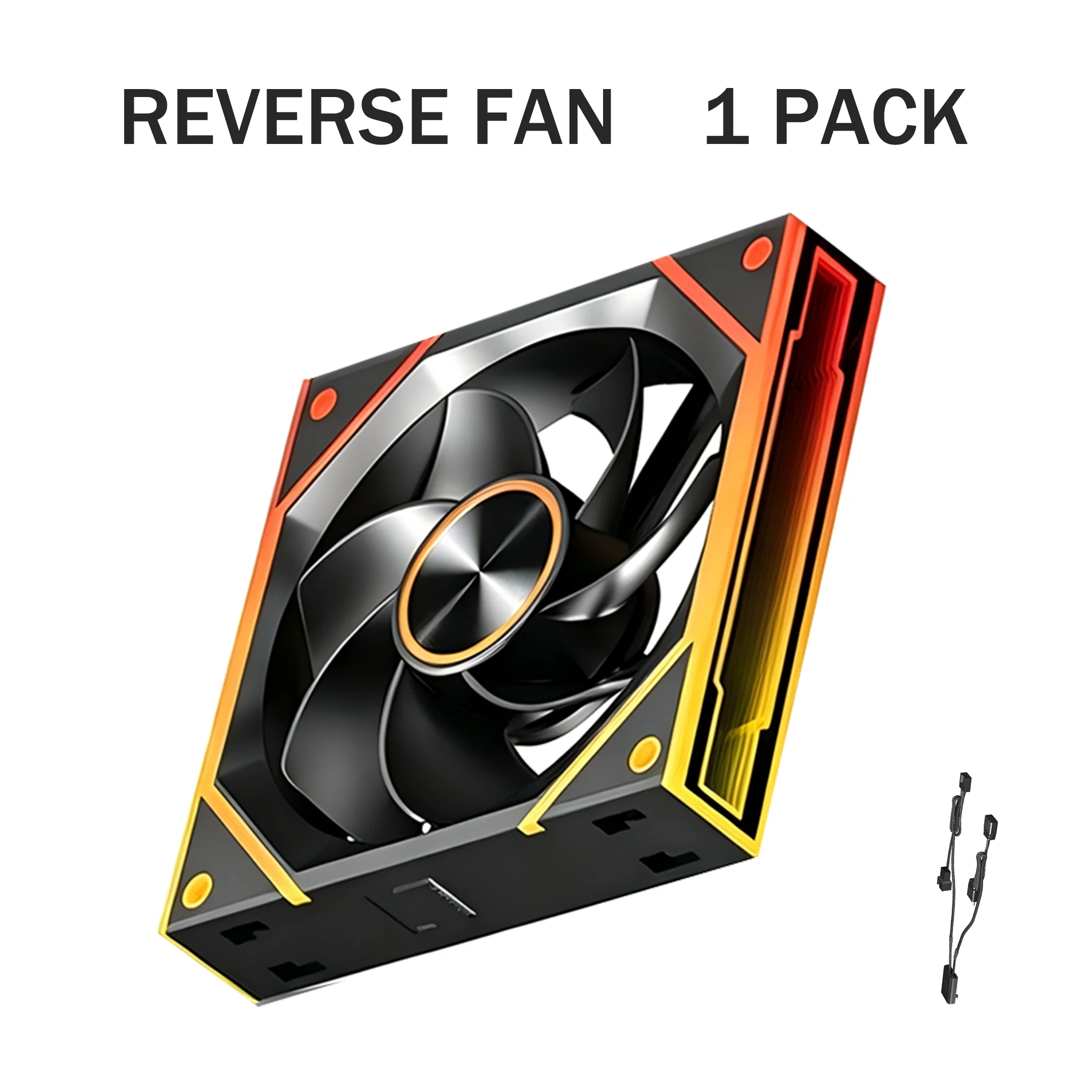 120mm Infinity Mirror PWM Fan, 5V 3-Pin HDB Reverse/Forward 1600RPM 60CFM Daisy Chain RGB PC Case & CPU Cooler Fan image 3