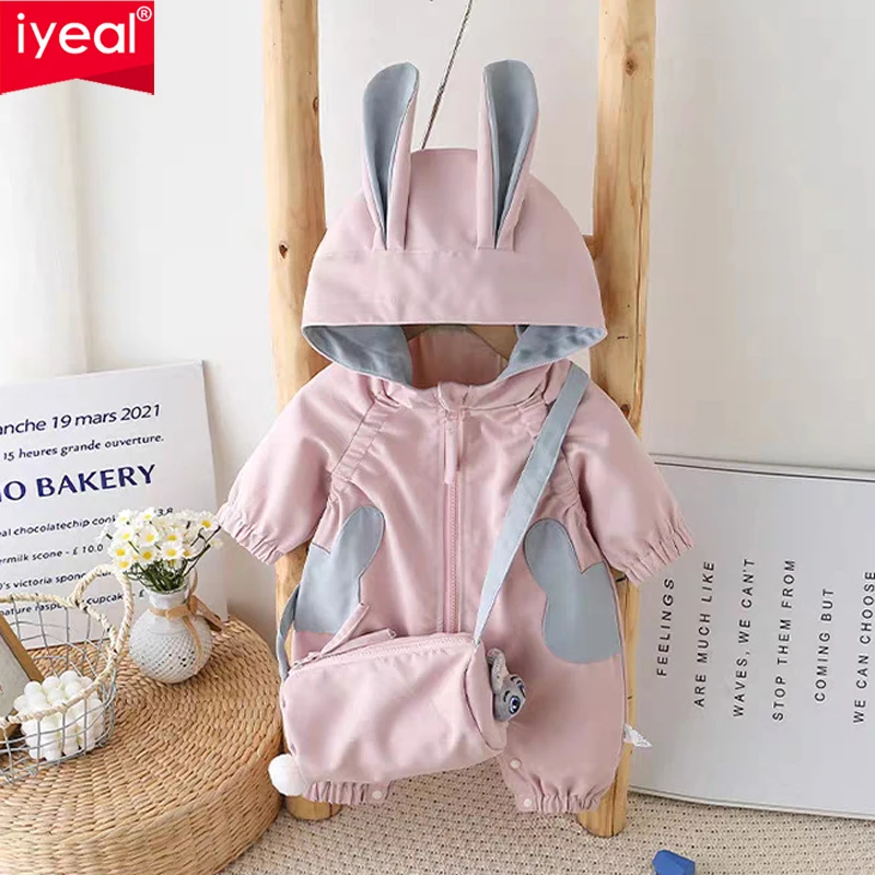 IYEAL 2026 New Baby Girl Stormtrooper Coat Spring and Autumn Baby Clothes Spring Outing jumpsuit Korean version Romper