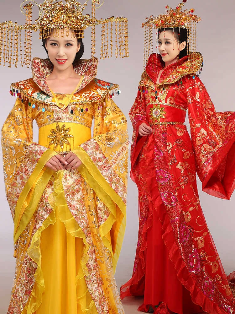 Han Tang Song Ming Dynasty Performance Costume Empress Hanfu Outfit Improved Yang Guifei's Trailing Dress Ancient Bride Clothing