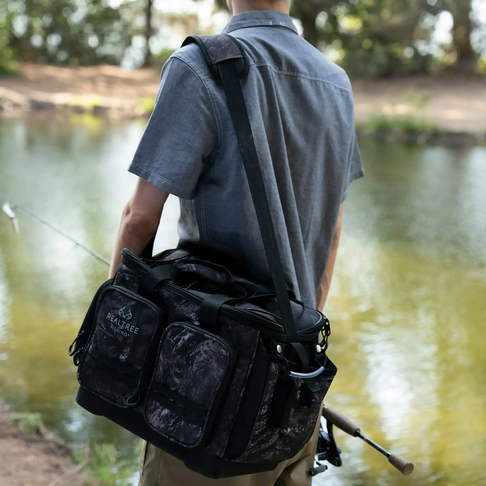 

Tackle Bag Gray Camo, Unisex, Fishing Tackle Bag and Boxes, Polyester