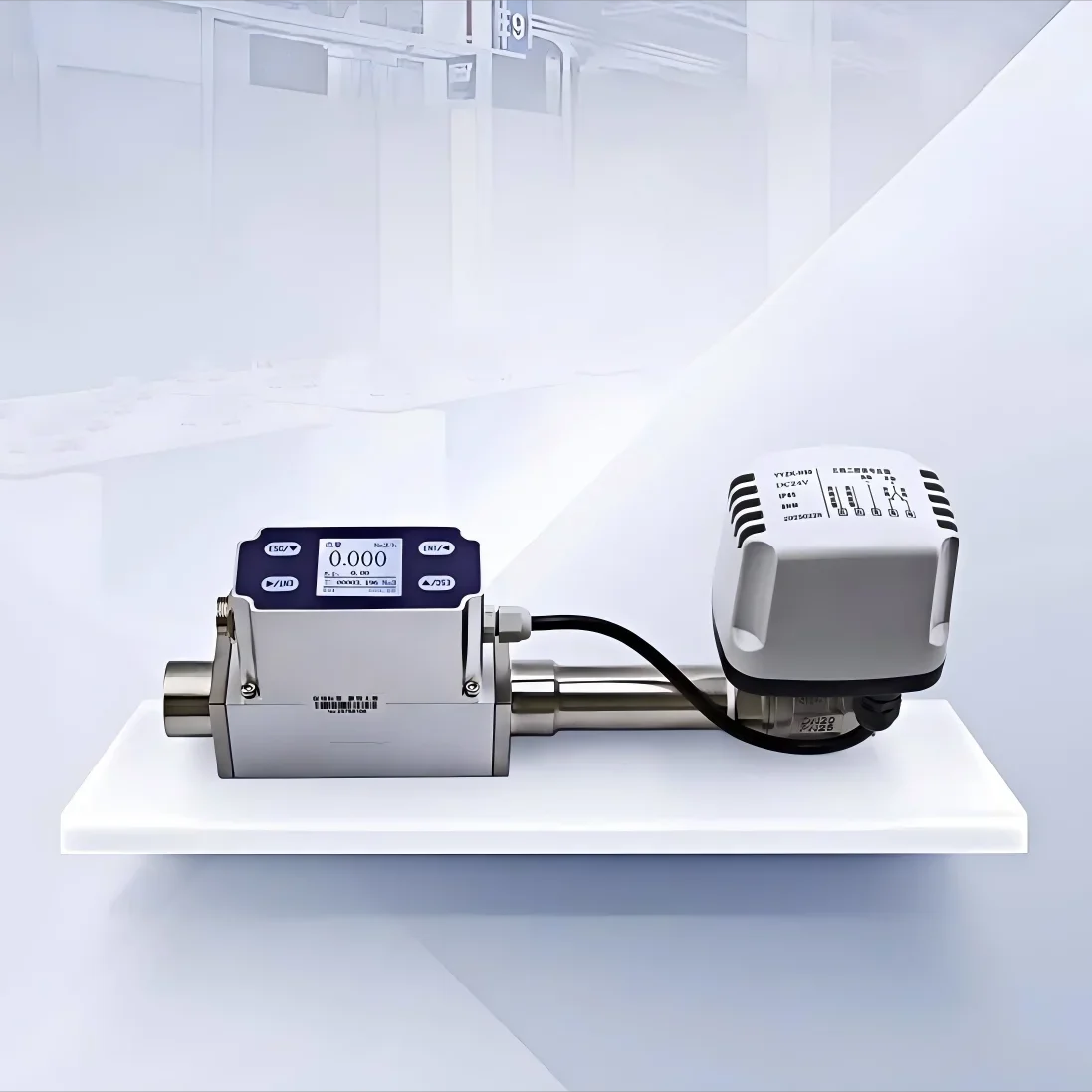 High-pressure thermal gas mass flowmeter controller high-precision compressed regulating ball valve sensor