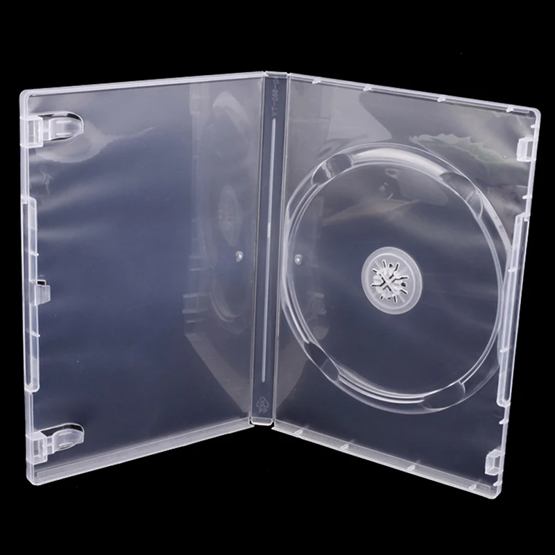 Single Disc PP Plastic CD Case, Milky Transparent Bottom