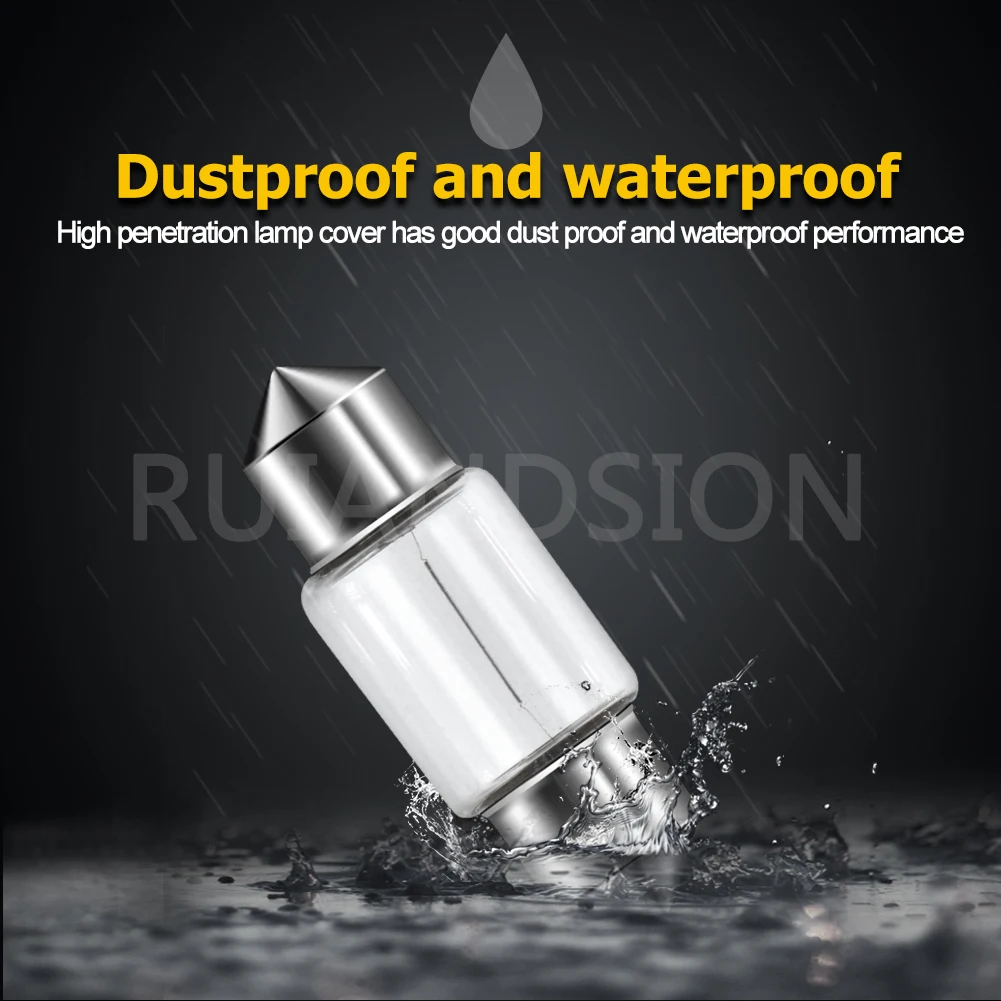 2x 31mm C5W C10W Festoon Led 36mm 39mm 41mm Bulb Dome Vintage Car Moto Truck Signal Halogen Lamp Warm White Car Light 6V 12V 24V