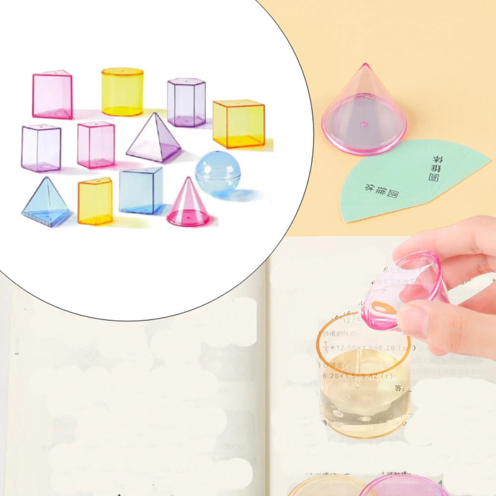 12x Geometric Shapes Manipulatives Educational Pattern Blocks for School Supplies Elementary Kindergarten Kids Boys Girls