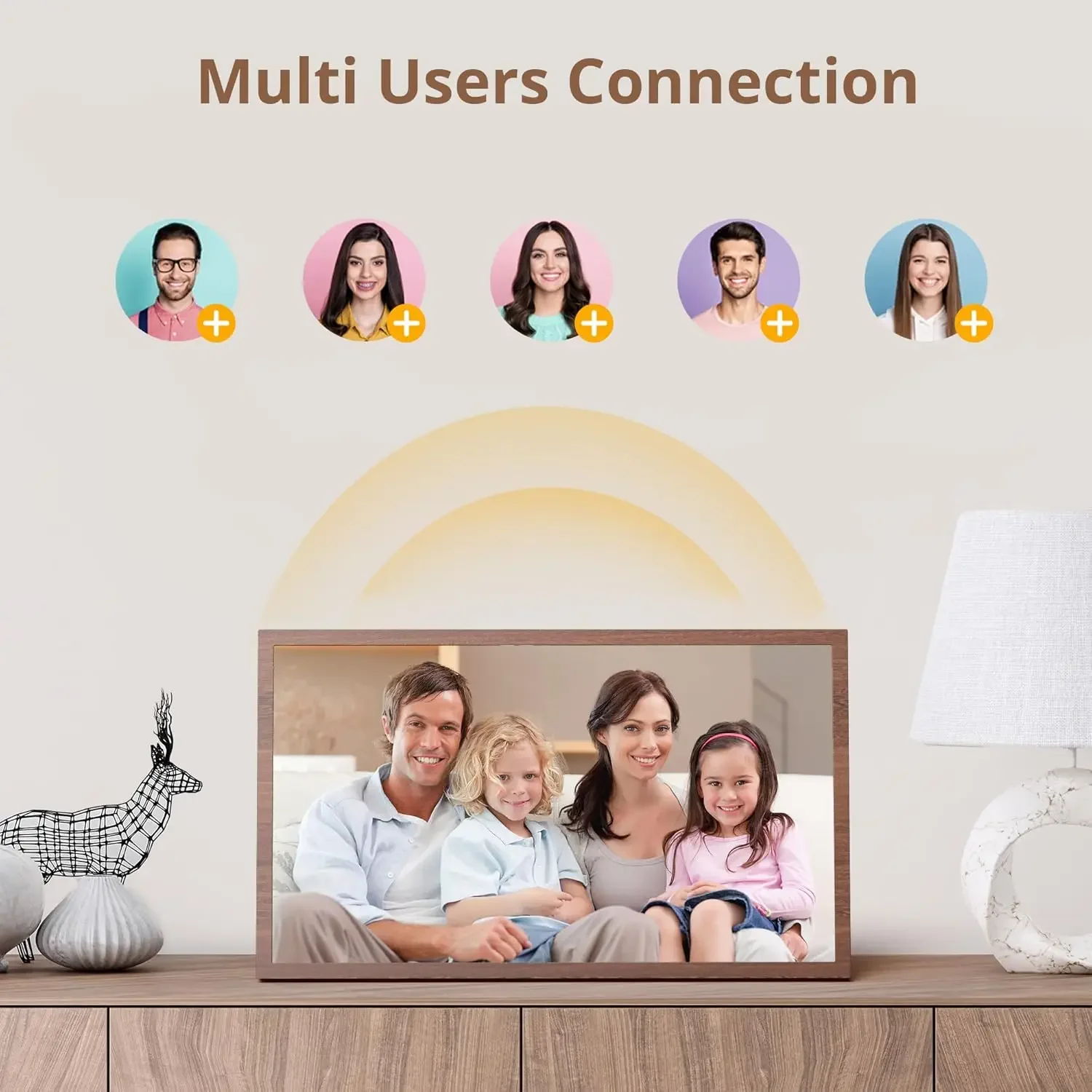 إطار صورة رقمي كبير بشاشة 21.5 بوصة، إطار صور رقمي واي فاي، تخزين 32 جيجابايت، كلاسيكي 21 (ليس شاشة لمس) #6