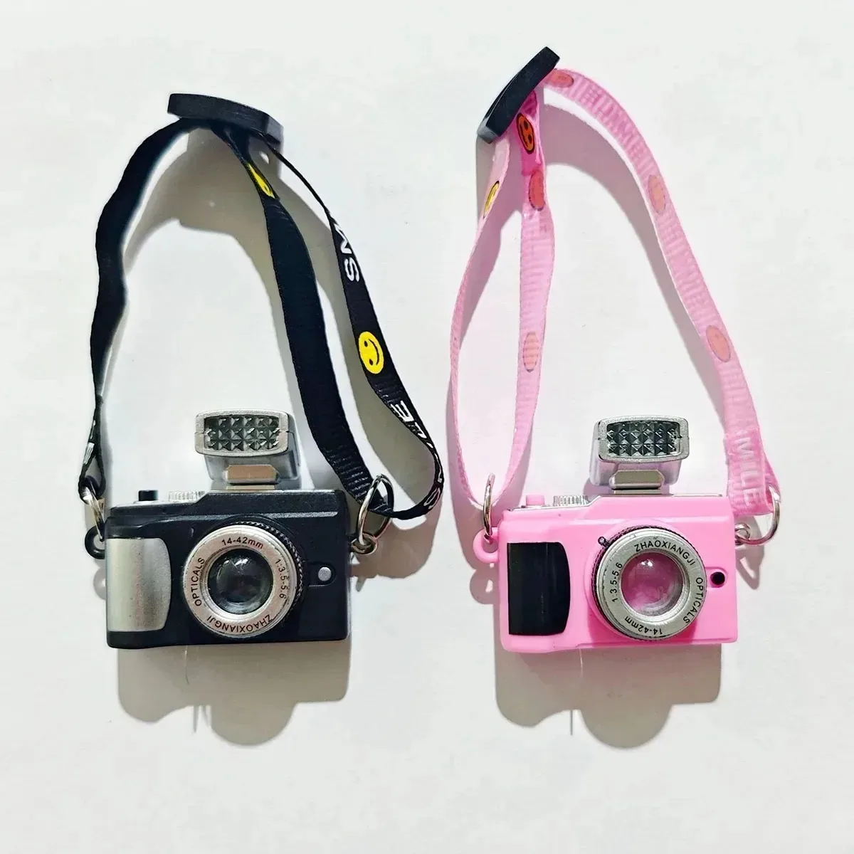 For 15cm Labubu Flash Camera Cotton Doll Decorative Camera Bag Doll Accessories