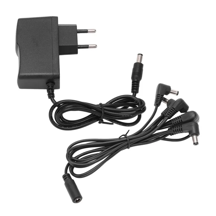 

Guitar Effect Pedal Power Supply Adapter 6 Way Daisy Chain Cable 100240V