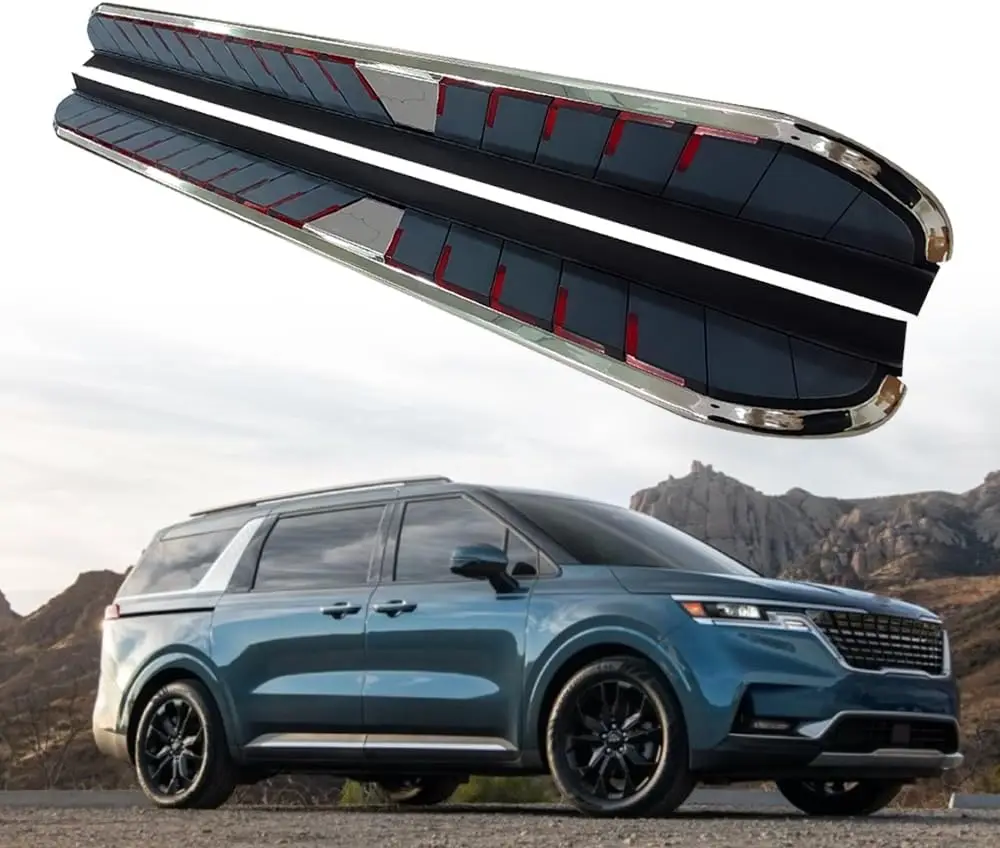 

Фиксированная подножка из 2 предметов подходит для KIA Carnival 2021 2022 2023 2024 2025 боковые ступеньки Nerf Bar аксессуары с кронштейнами