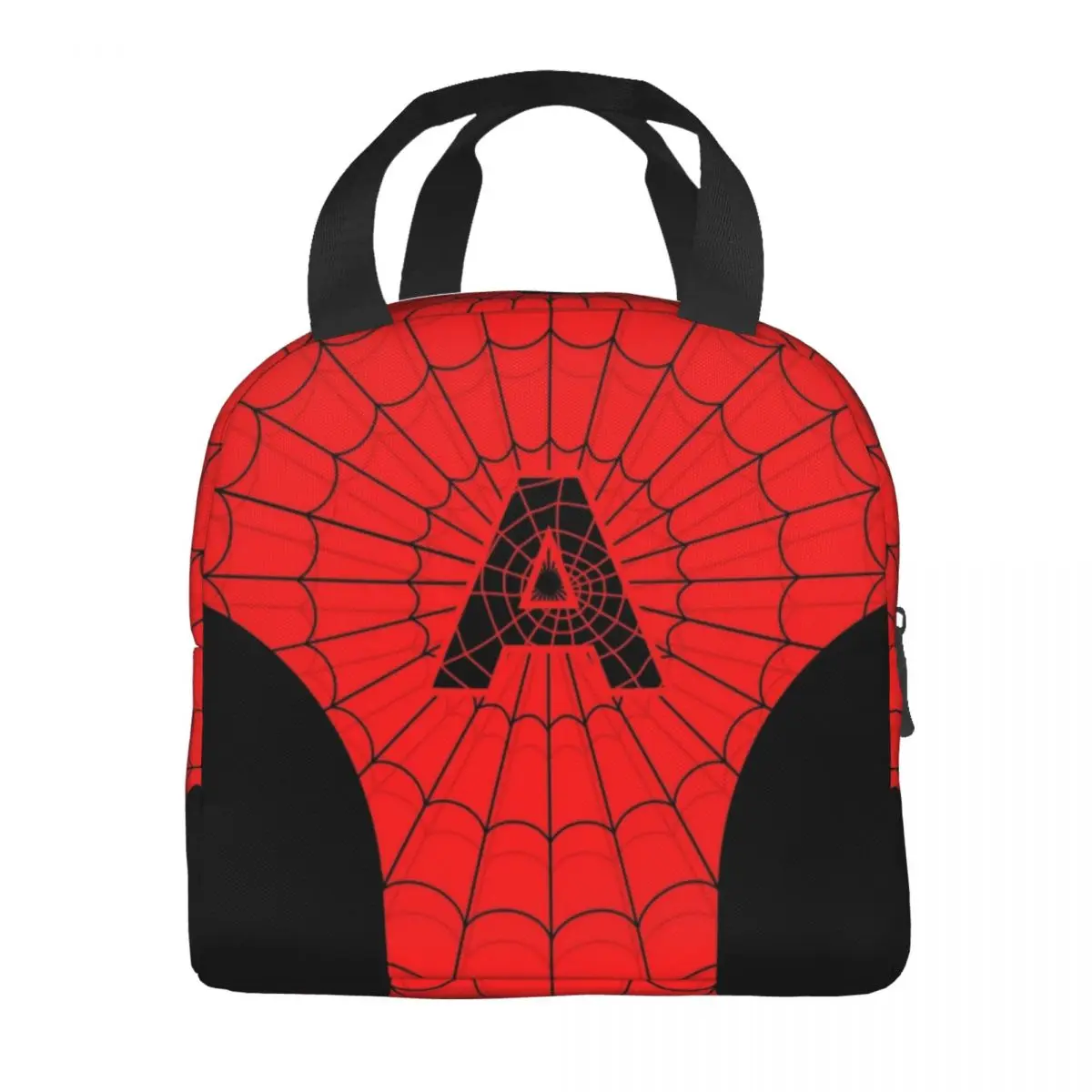 Spider Man Spider Web Letters Print  Insulated Lunch Bags Thermal Bag Lunch Container Portable Tote Lunch Box Food Storage Bags