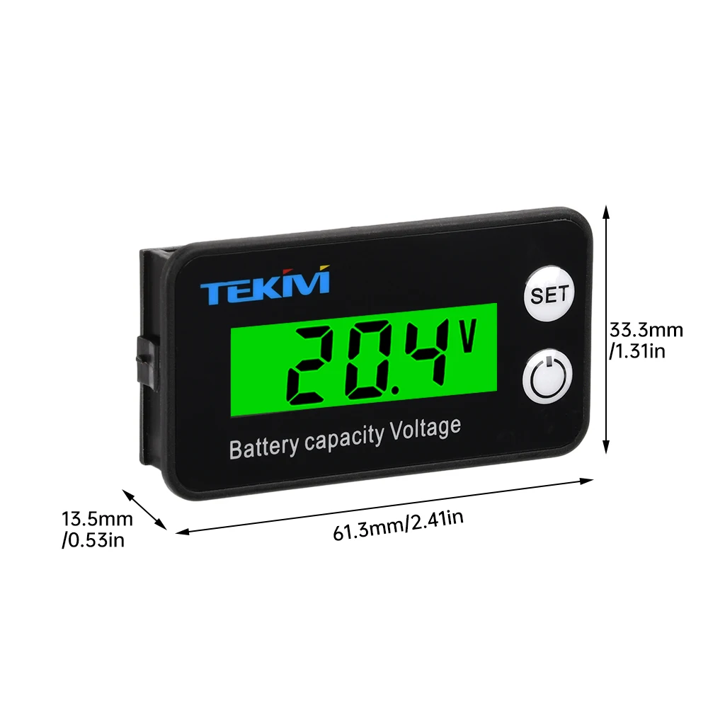 8-100V DC Battery Capacity Voltmeter Indicator for Lead-acid Lithium Batteries With Low-pressure Alarm Anti-reverse Connection