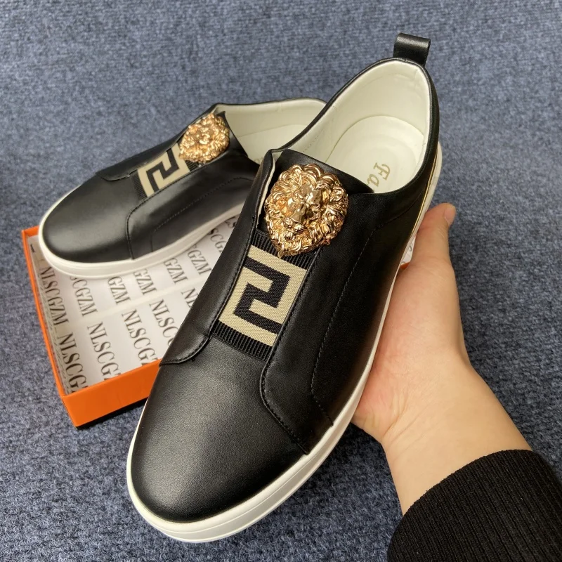 

оригинальная обувь, брендовая мужская обувь премиум-класса, высококачественная кожаная повседневная обувь для мужчин, дизайнерские белые лоферы, кроссовки для скейтборда