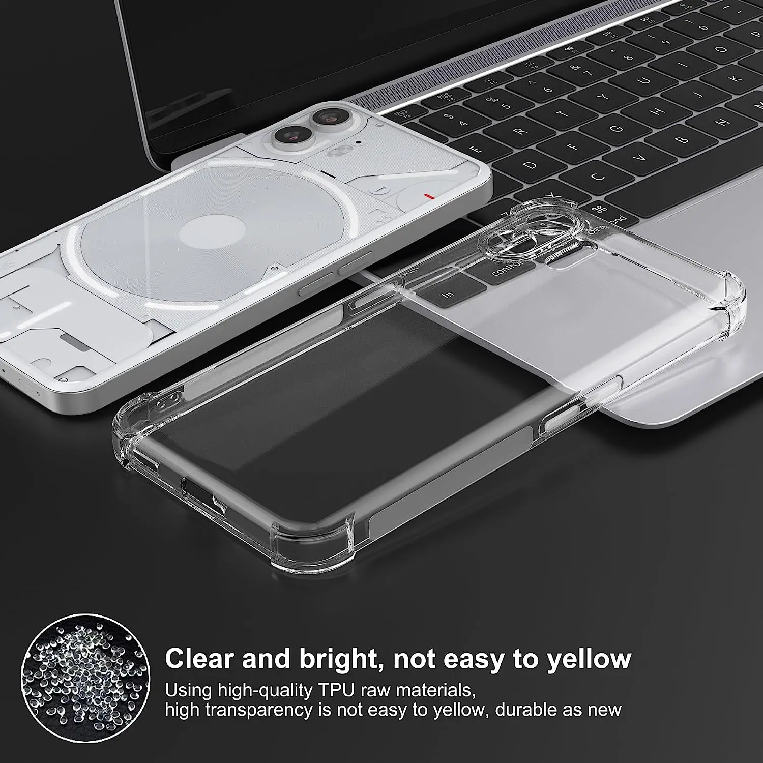 حافظة شفافة سميكة مضادة للصدمات لهاتف لا شيء 1 2 2A Plus 3A Pro Nothing CMF Phone 1 2 3 2a 3a Pro حافظة شفافة