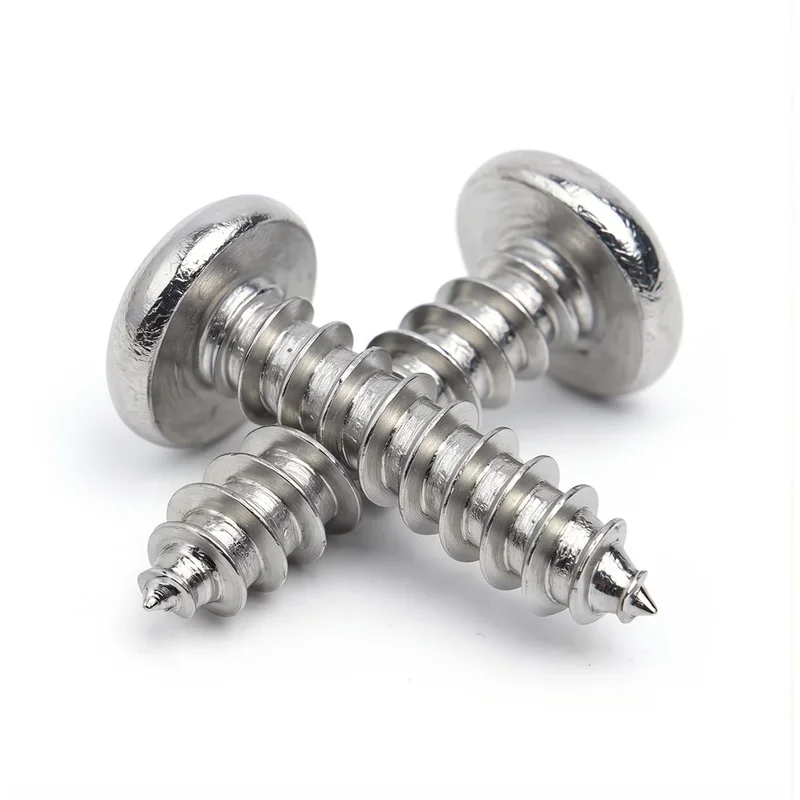 GB845 Cross Phillips Pan Round Head Self Tapping Wood Screw 304 Stainless Steel Screws for Home Appliance Repair woodworking