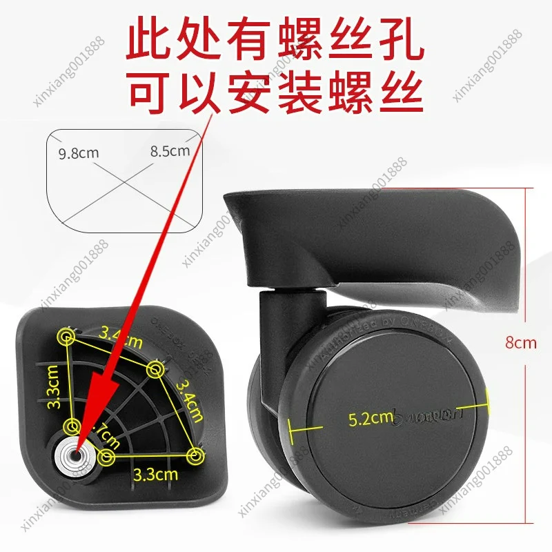 For Bromen Luggage Replacement Wheels Universal Spinner Casters Travel Suitcase Rolling Wheel Repair Parts