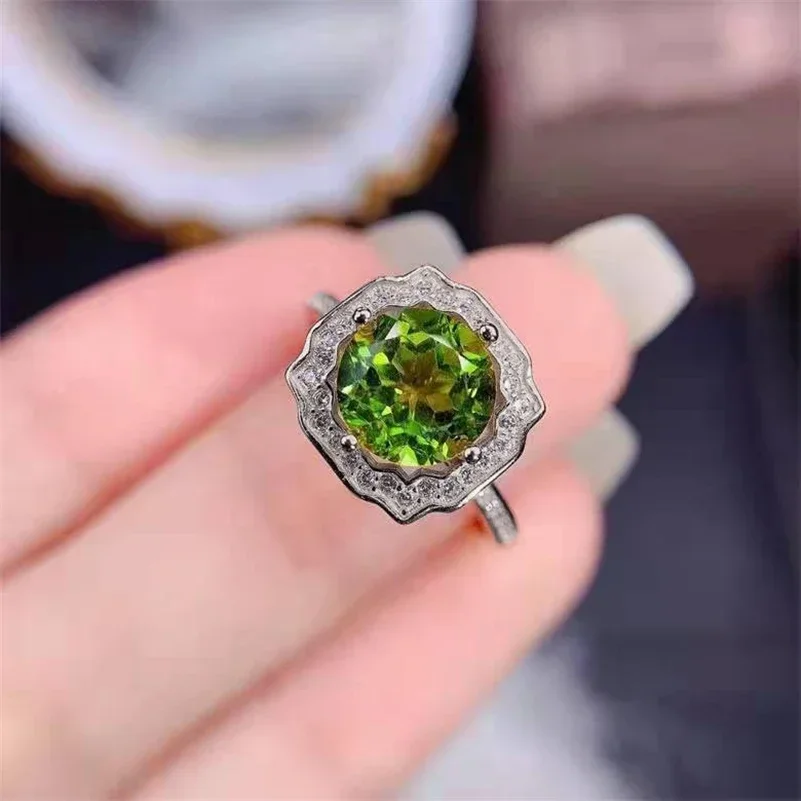 Solid 925 Sterling Silver Origin Emerald Gemstone Ring Females Anillos De Silver 925 Jewelry Green Emerald Anel for Women Girls