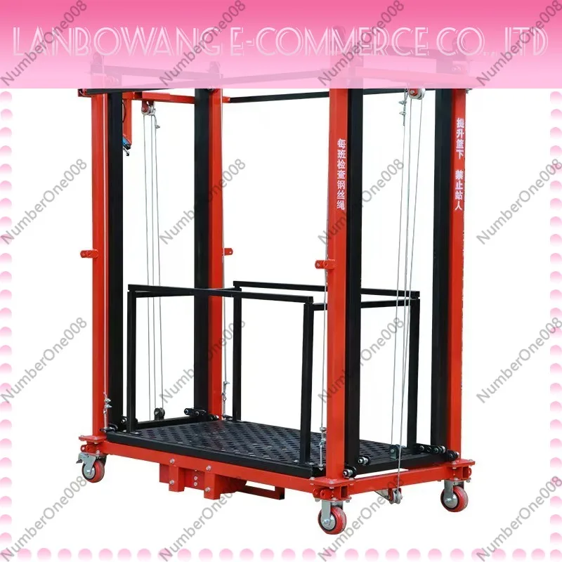 

New type Electric lifting scaffolding 3m 5m 6m Telescopic Portable and movable Decoration Construction site Indoor and outdoor